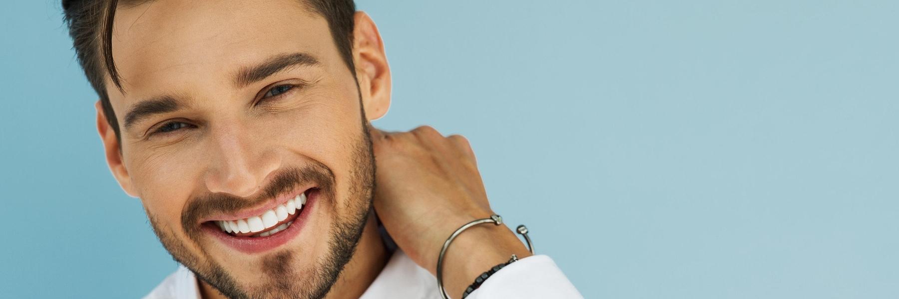 man with dental implants in avondale
