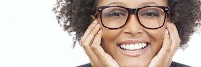 woman smiling after dentist in avondale