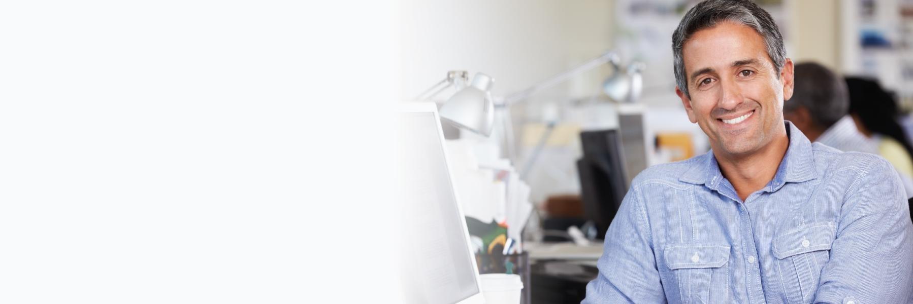 Man with dental crowns in Auckland